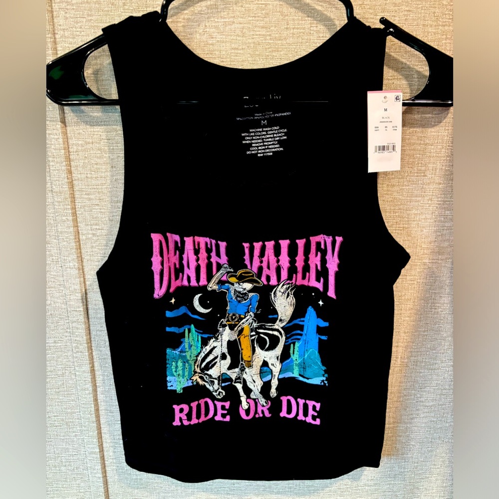 Ride or Die crop tank size M NWT